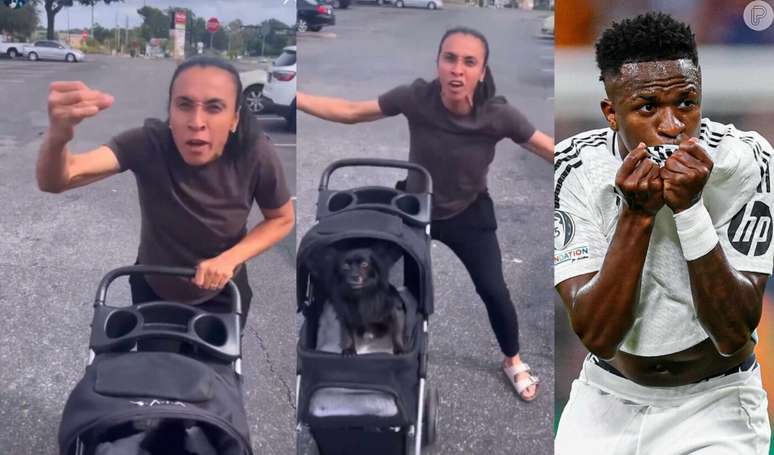 Marta Silva se revolta com 'derrota' de Vini Jr. no Bola de Ouro 2024 e cachorro em carrinho de bebê rouba a cena. Vídeo!.