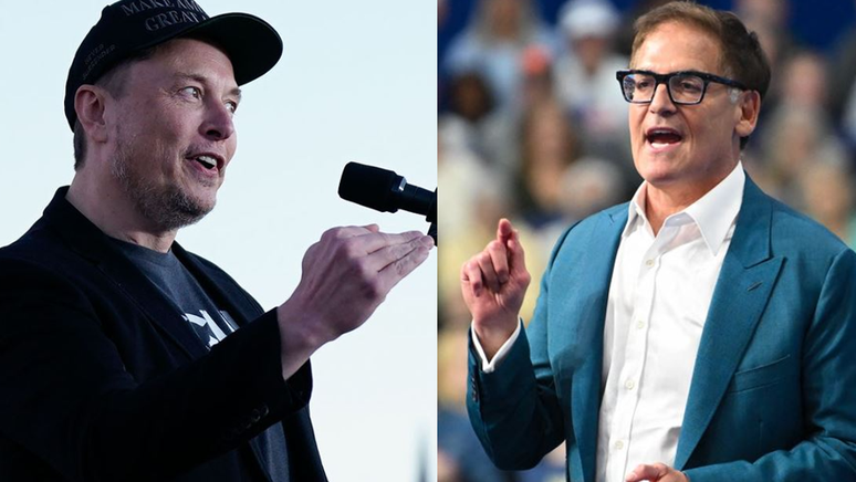 Às vésperas das eleições presidenciais americanas, dois empresários bastante midiáticos, Elon Musk (à esquerda) e Mark Cuban, disputam para ver quem consegue obter mais apoio para seus respectivos candidatos