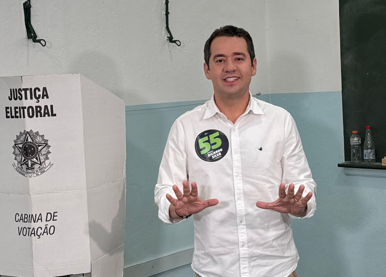 Ricardo Silva (PSD), após votar em Ribeirão Preto