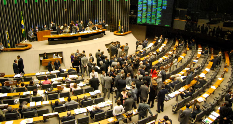 O plenário da Câmara dos Deputados, em Brasília