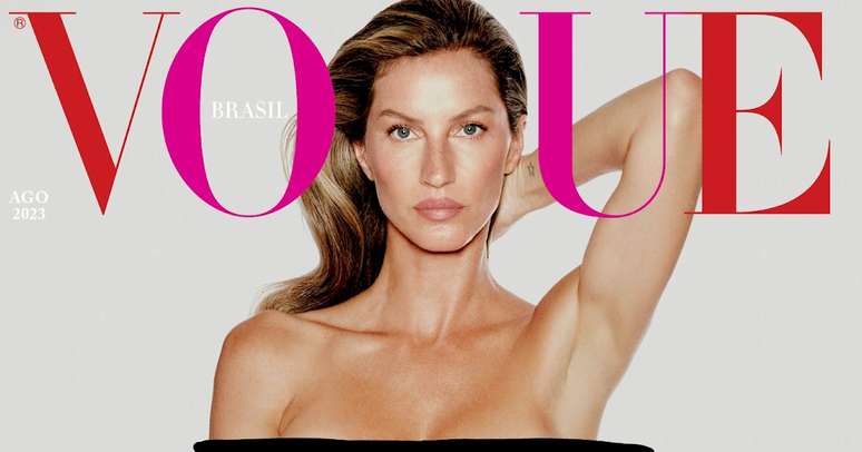 Gisele Bündchen estrela capa da Vogue Brasil na edição de agosto