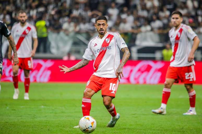 Lanzini (River Plate) durante jogo contra o Atlético-MG, no dia 22.10.2024 