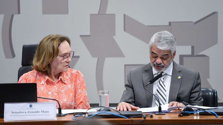 Zenaide Maia e Humberto Costa presidiram a reunião em que o projeto foi aprovado