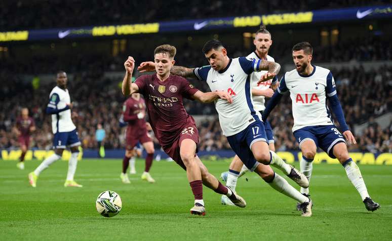 Tottenham fez um bom jogo em Londres diante do City – Justin Setterfield/Getty Images