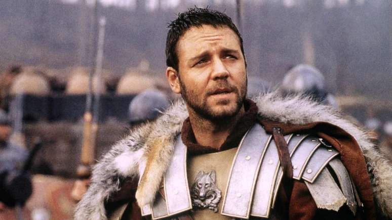 Russell Crowe em Gladiador.