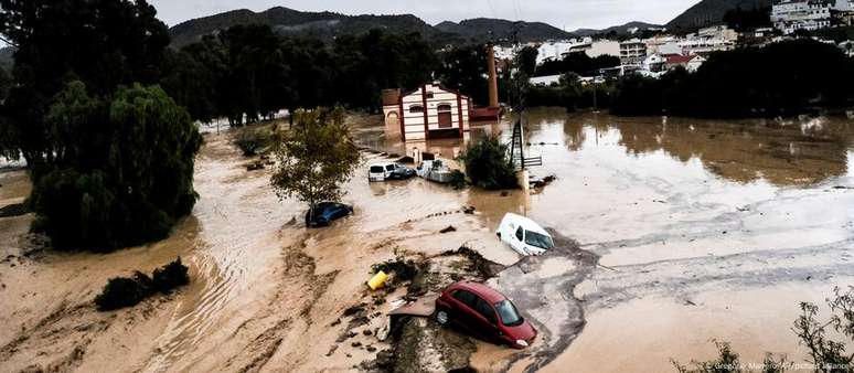 Região de Málaga também foi atingida 