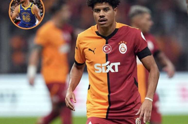 Fotos: Divulgação/Galatassaray e Reprodução/Instagram - Legenda: Com brilho na Turquia, Gabriel Sara é comparado a 'Stephen Curry do futebol'