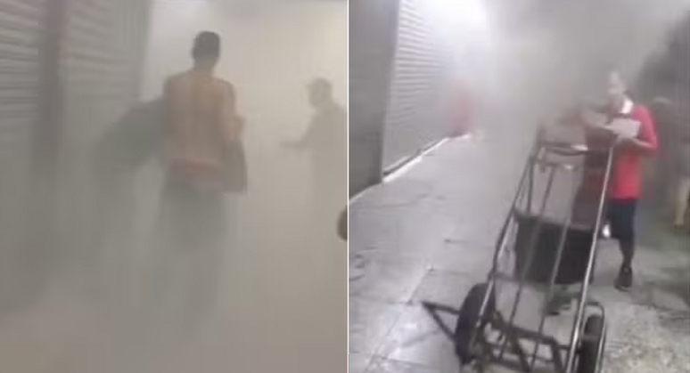 Três pessoas precisaram de atendimento médico devido à inalação de fumaça em shopping do Brás atingido por incêndio