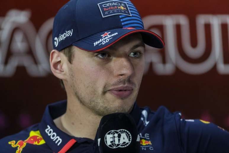 Max Verstappen concede entrevista coletiva para a imprensa no GP de São Paulo de Fórmula 1 de 2024.