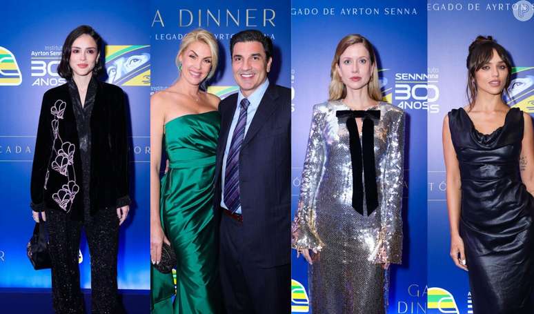 Brilho, all black e mais: Isabelle Drummond, Ana Hickmann, Edu Guedes e outros famosos comparecem à homenagem a Ayrton Senna.