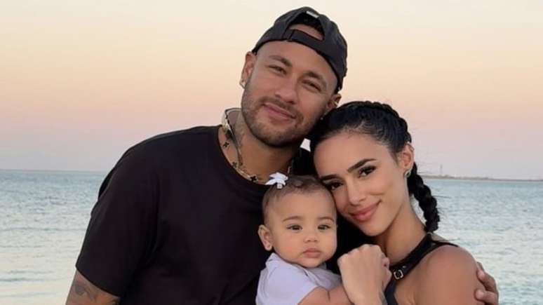 Bruna Biancardi e Neymar com a filha, Mavie