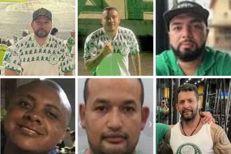 Se buscan a seis palmeiras: Jorge Santos; Felipe Santos; Leandro Santos; Henrique Lelis; Aurelio Lima y Neilo Silva