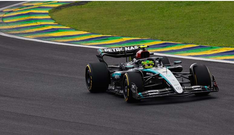 Hamilton durante a classificação da Sprint Race do GP de São Paulo