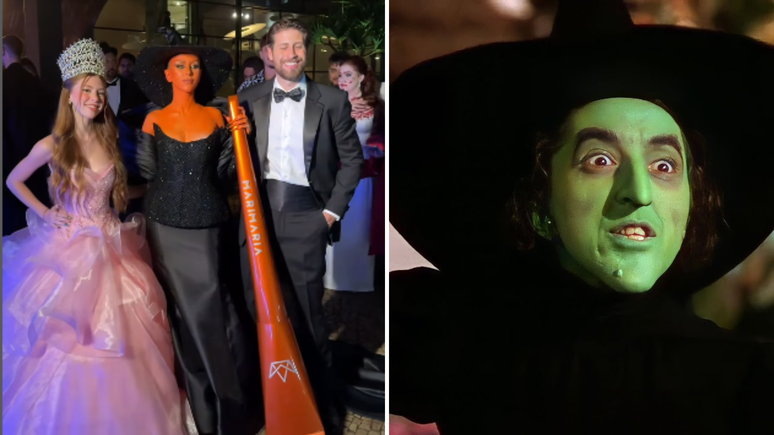 A influenciadora e maquiadora Mari Maria se vestiu de uma versão completamente autoral de ‘Elphaba’, mais conhecida como a Bruxa Má do Oeste do ‘O Mágico de Oz’ e ‘Wicked’.