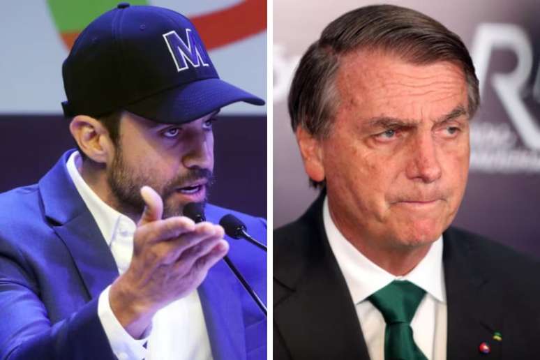 O ex-candidato à Prefeitura de São Paulo Pablo Marçal (PRTB) e o ex-presidente Jair Bolsonaro (PL).