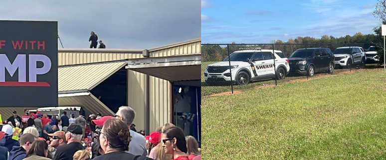 Mais snipers e uma fila de carros de polícia durante evento em meio a eleições americanas 