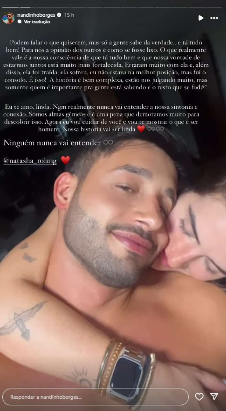 Storie de Nandinho Borges (Reprodução/Instagram)