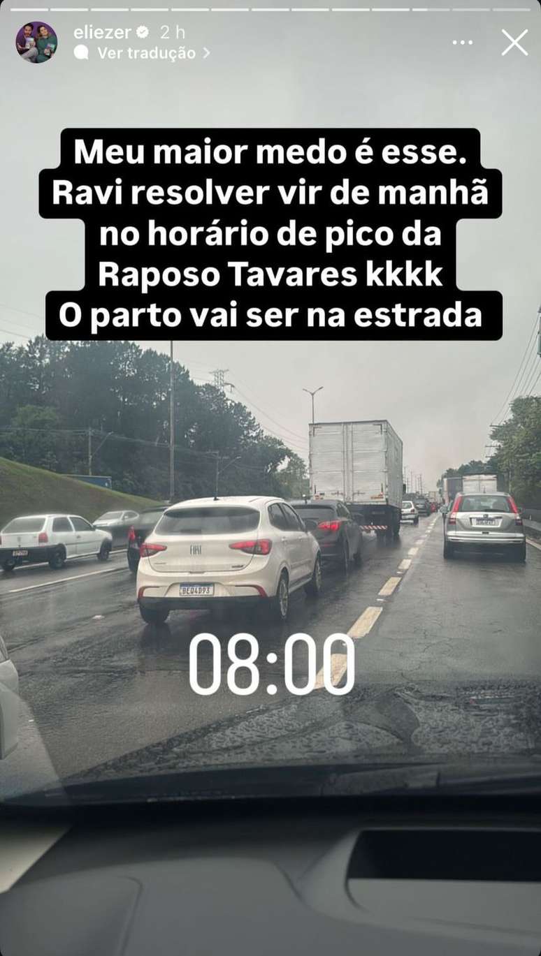 Eliezer revela medo no parto do segundo filho - Reprodução/Instagram