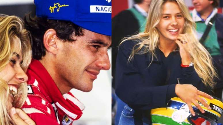 Adriane Galisteu e o piloto Ayrton Senna