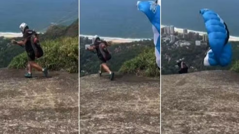 Homem morre ao cair de parapente no Rio de Janeiro