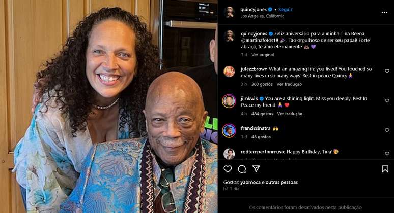 última publicação de Quincy Jones, produtor de Michael Jackson