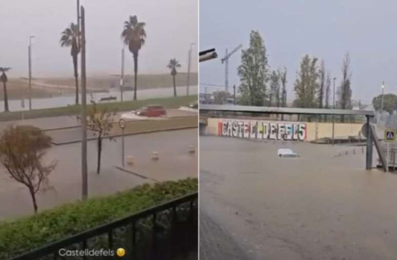 Anna Lewandowska compartilha situação de bairro Castelldefels após fortes chuvas nesta segunda –