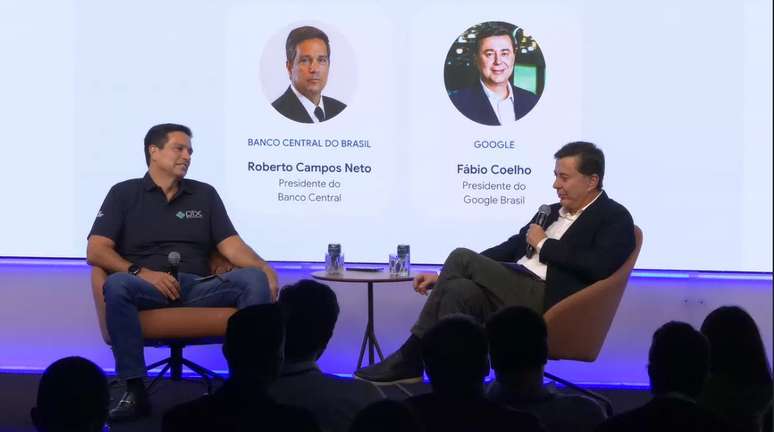 Roberto Campos Neto, presidente do Banco Central e Fábio Coelho, presidente do Google Brasil