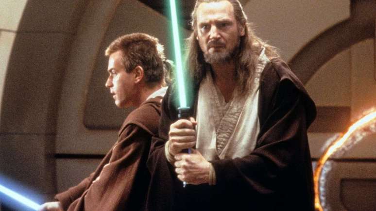 Obi-Wan e Qui-Gon na versão final.