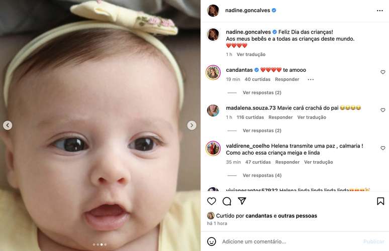 Helena, filha de Neymar Jr e Amanda Kimberlly - Foto: Reprodução / Instagram