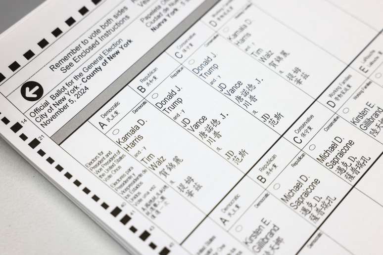 Voto em cédula de papel nos EUA
