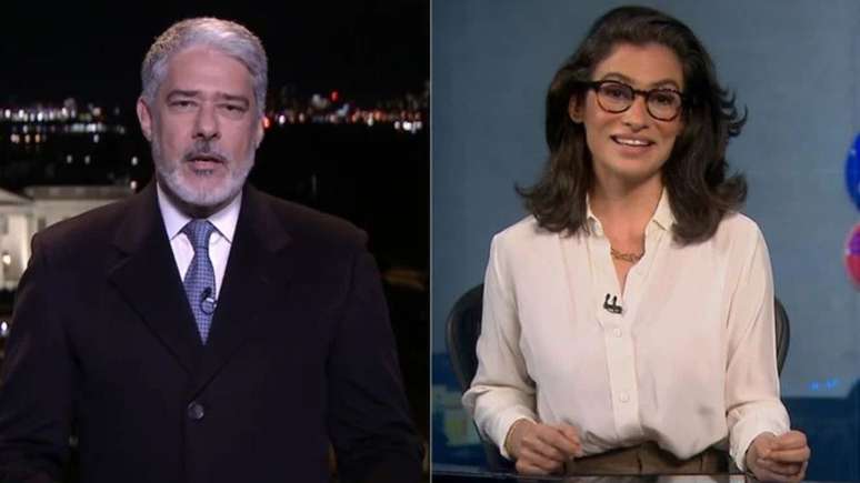 William Bonner e Renata Vasconcellos no "Jornal Nacional"