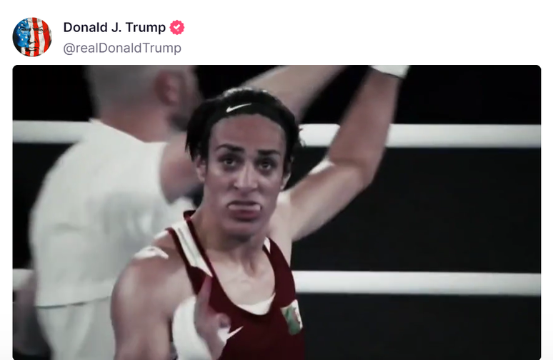 Em dia de elei&ccedil;&atilde;o, Trump posta v&iacute;deo com fake news sobre lutadora argelina