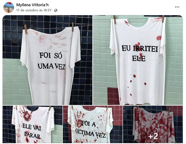 Milena Vitória compartilhou postagens contra violência doméstica