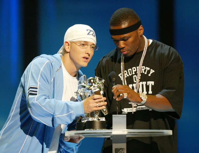 Eminem e 50 Cent em 2003 