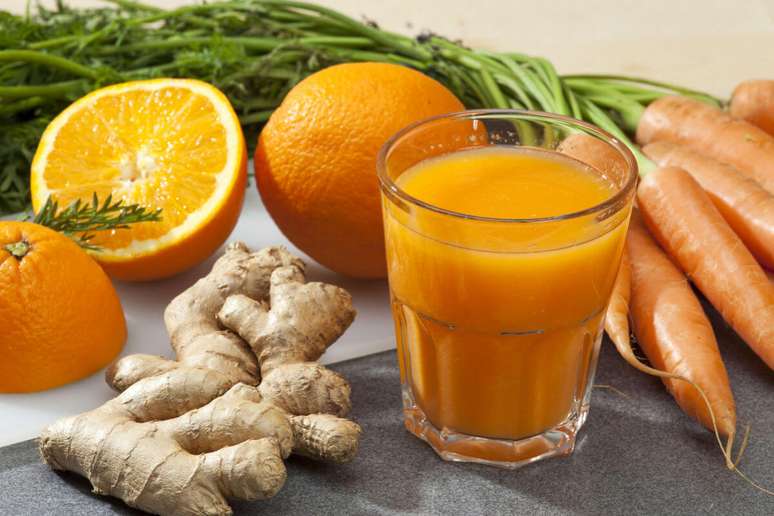 Suco termogênico com laranja e gengibre