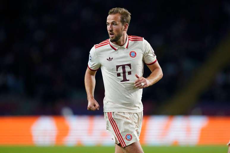 Harry Kane (Bayern de Munique) durante jogo contra o Barcelona, no dia 23.10.2024 