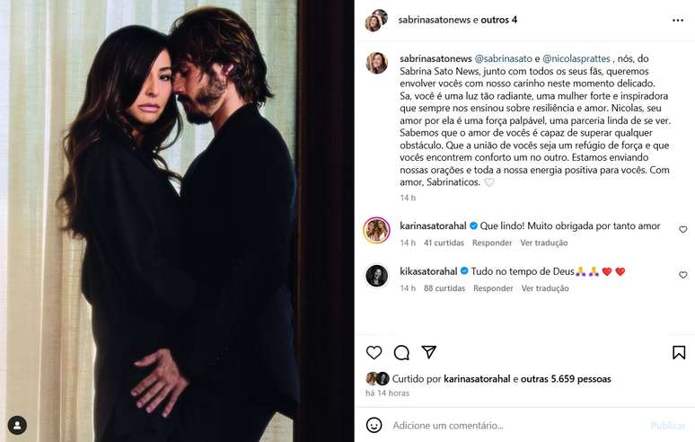 Mãe e irmã de Sabrina Sato agradecem apoio à apresentadora - Reprodução / Instagram