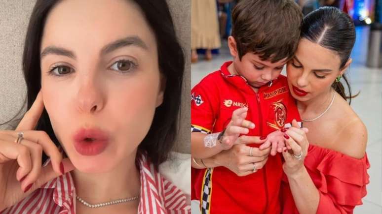 Sthefany Brito realiza desejo do filho mais velho