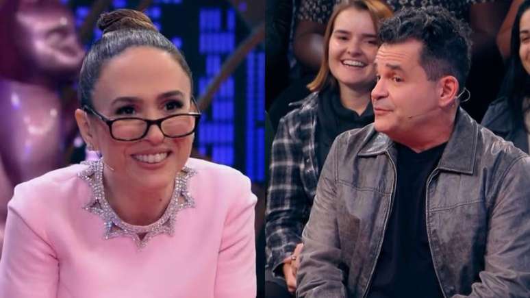 Tata Werneck e diretor Marco Rodrigo no "Lady Night"