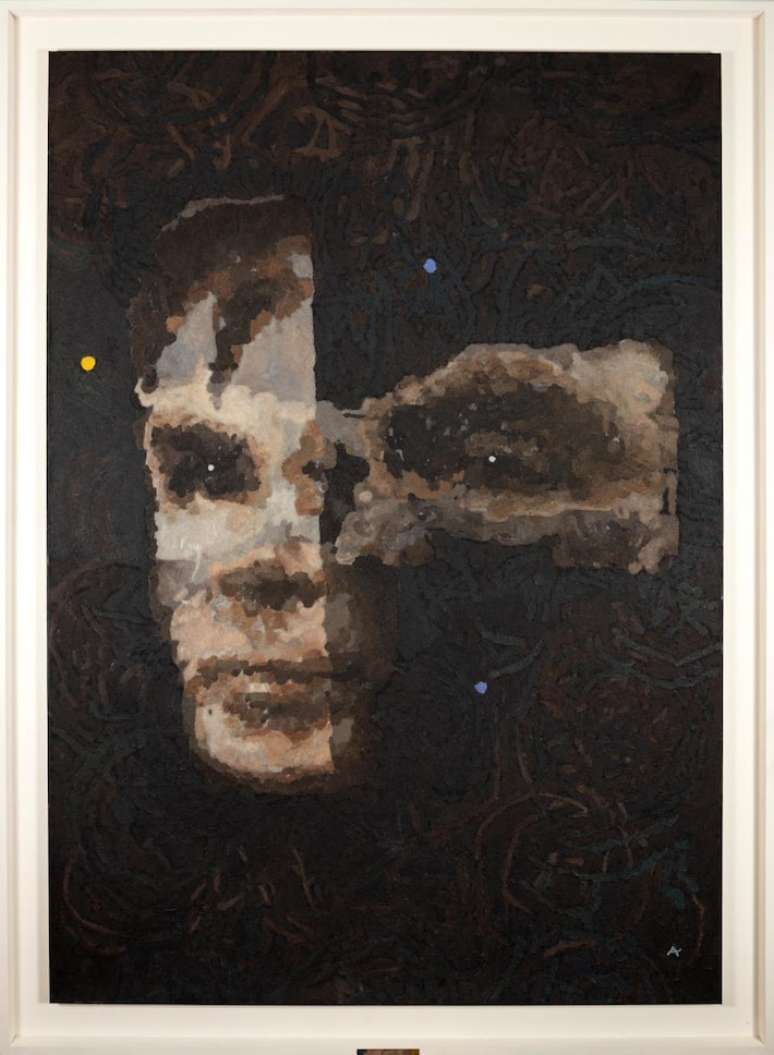 Obra da robô homanoide Ai-Da foi leiloada por valor milionário em Nova York. A pintura é um retrato do matemático Alan Turing.