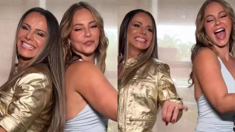 Paolla Oliveira e Viviane Araujo sambam juntas