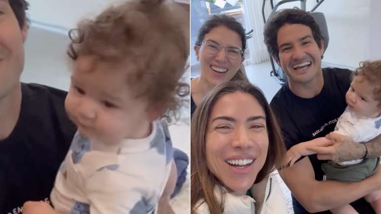 Rebeca Abravanel e Alexandre Pato mostram o filho em vídeo -