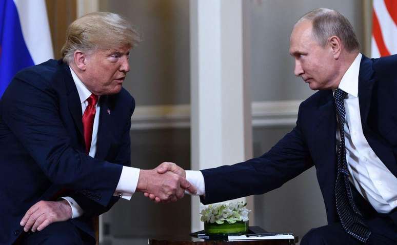 Donald Trump e Vladimir Putin em 2018