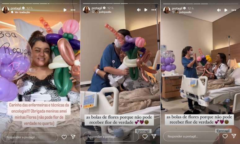 Preta Gil recebe surpresa no hospital - Reprodução / Instagram