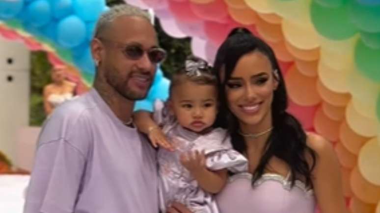 Neymar Jr e Bruna Biancardi com Mavie