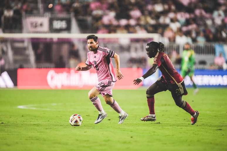 Messi na derrota do Inter Miami para o Atlanta United em Fort Lauderdale-