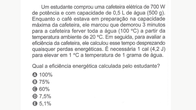 Questão de Física pode ser anulada