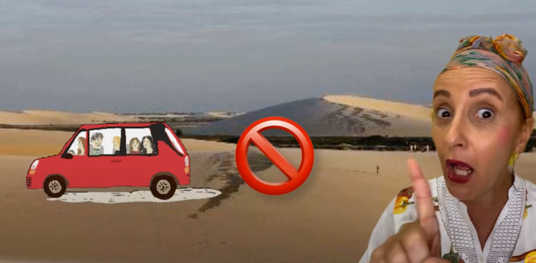 Atriz fez campanha de "etiqueta" para turistas em Jericoacoara, em parceria com o ICMBio