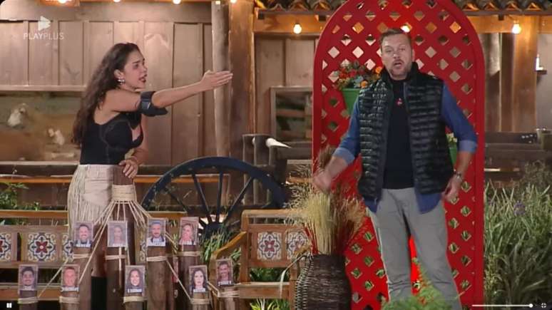 Gizelly e Albert em 'A Fazenda'