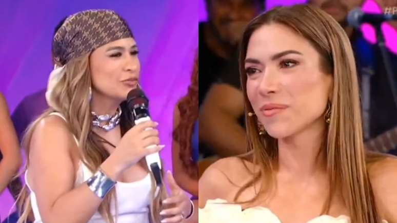 Simone Mendes e Patr&iacute;cia Abravanel no Programa Silvio Santos